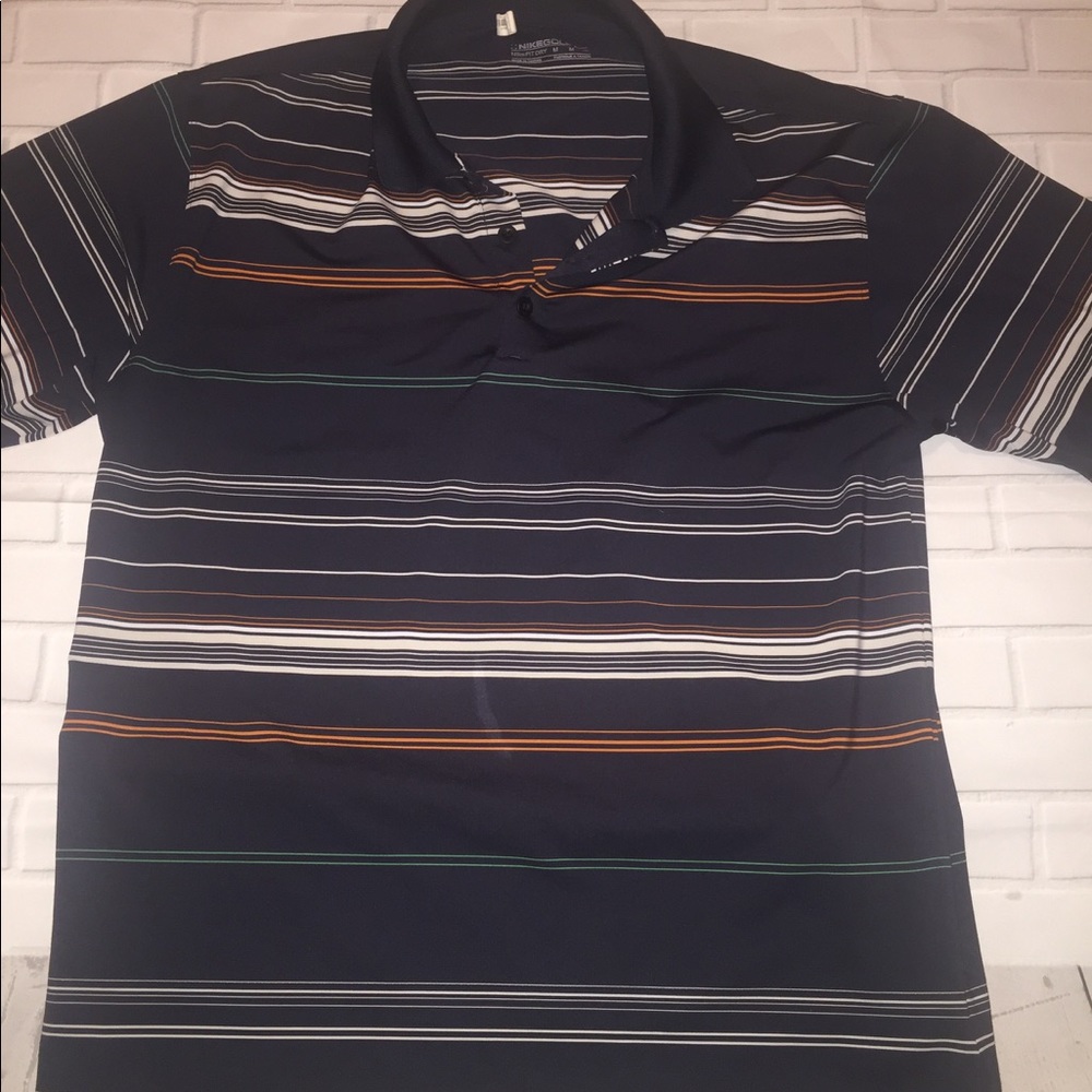 Nike Golf Men's DriFit Shirt Black Stripe Sz Med - Picture 8 of 8